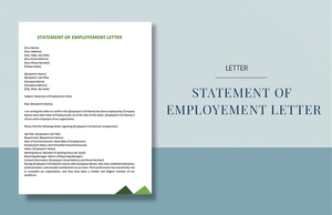 Statement Of Employment Letter
