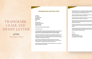 Trademark Cease and Desist Letter