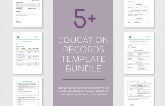 5+ Education Records Template Bundle