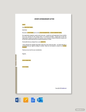 Sports Sponsorship Letter