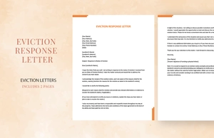 Eviction Response Letter
