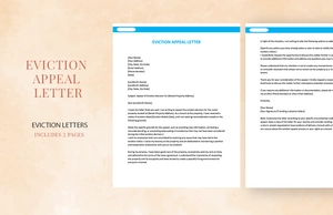 Eviction Appeal Letter Eviction Appeal Letter