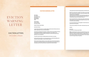 Eviction Warning Letter