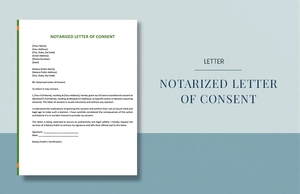 Notarized Letter Of Consent