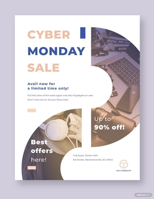 Cyber Monday Sales Poster Template