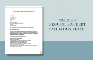 Request For Debt Validation Letter Request For Debt Validation Letter