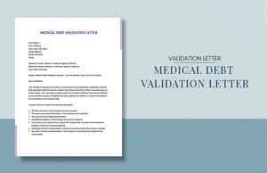 Medical Debt Validation Letter Medical Debt Validation Letter