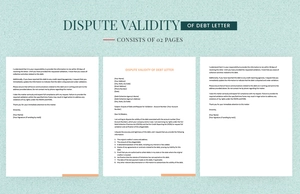 Dispute Validity Of Debt Letter Dispute Validity Of Debt Letter