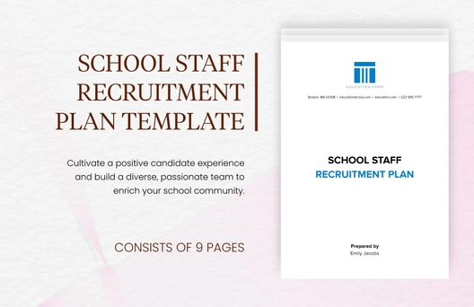School Staff Recruitment Plan Template