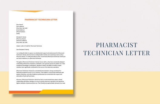 Pharmacist Technician Letter