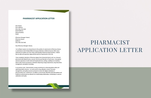 Pharmacist Application Letter