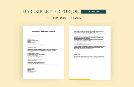 Hardship Letter For Job Transfer