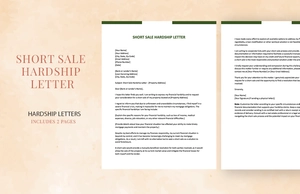 Short Sale Hardship Letter