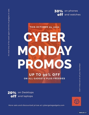 Cyber Monday Promotional Flyer Template