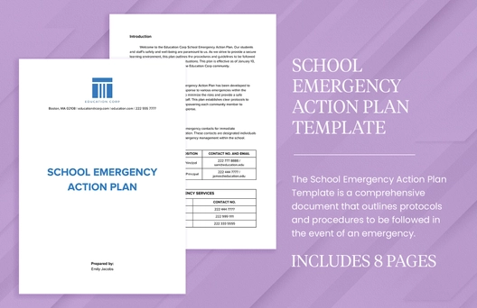 School Emergency Action Plan Template