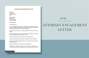 Attorney Engagement Letter Attorney Engagement Letter