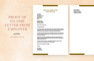 Proof of income letter from employer