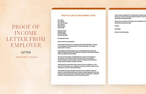 proof of loss of employment letter