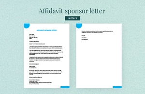 Affidavit sponsor letter Affidavit sponsor letter