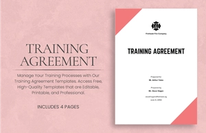 Training Agreement Template