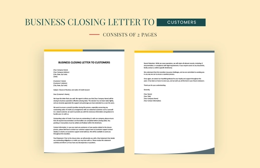 Business Closing Letter To Customers