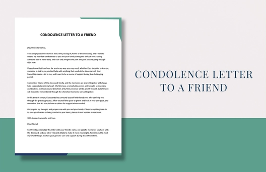 Condolence Letter To A Friend