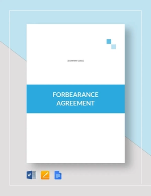 Forbearance Agreement Template Forbearance Agreement Template