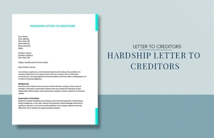 Hardship Letter To Creditors Hardship Letter To Creditors