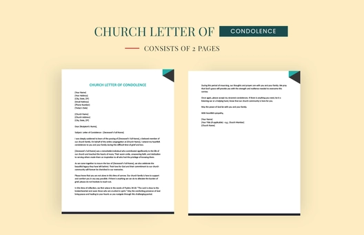 Church Letter Of Condolence