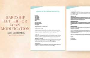 Hardship Letter For Loan Modification