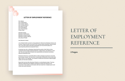 Letter of Employment Reference