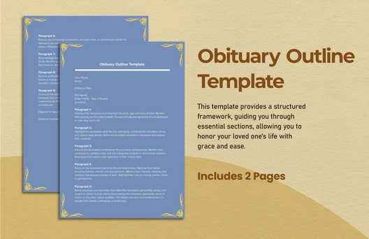 Obituary Outline Template