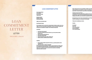 Loan commitment letter