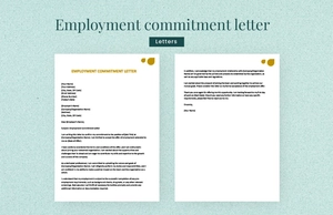 Employment commitment letter Employment commitment letter