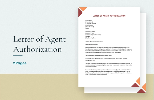 Letter of Agent Authorization