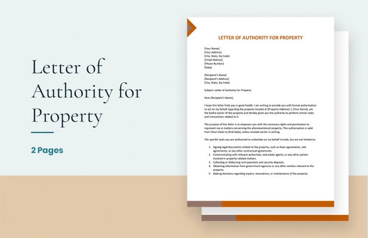 Letter of Authority for Property