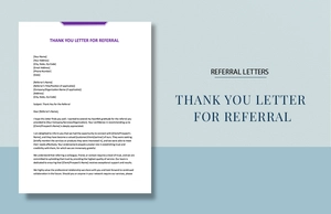 Thank You Letter For Referral