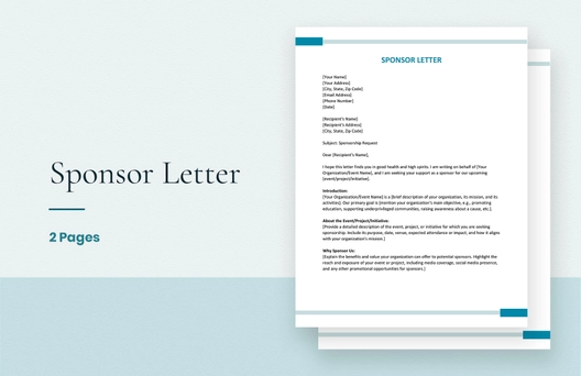 Sponsor Letter Sponsor Letter