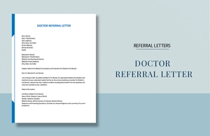 Doctor Referral Letter