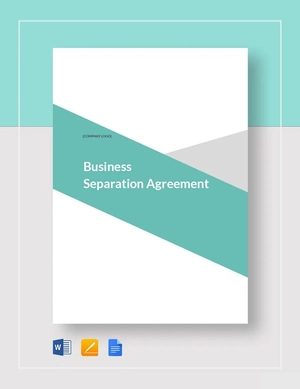 Business Separation Agreement Template