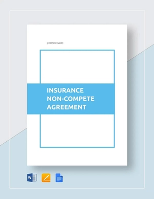 Insurance Non Compete Agreement Template