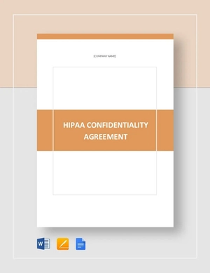 HIPAA Confidentiality Agreement Template