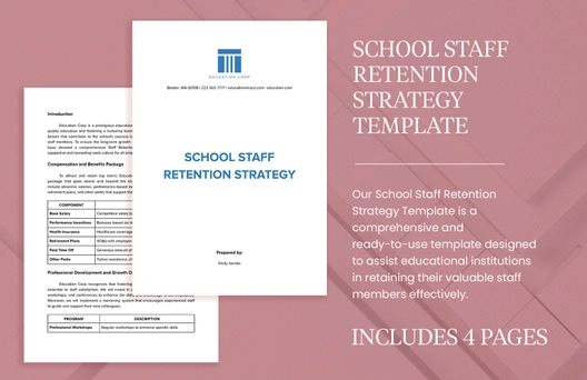 School Staff Retention Strategy Template