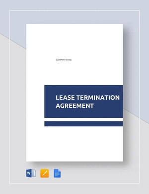 Lease Termination Agreement Template
