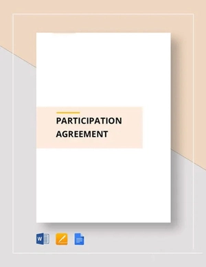 Participation Agreement Template