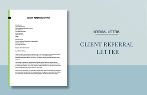 Client Referral Letter