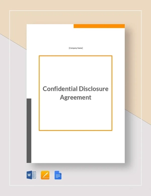 Confidential Disclosure Agreement Template