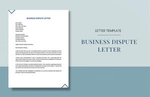Business Dispute Letter