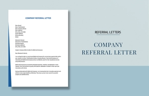 Company Referral Letter