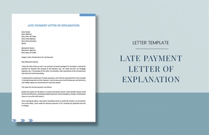 Late Payment Letter Of Explanation